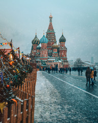 cold snowy Moscow. 