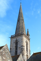 Fototapeta premium le clocher d'une église à saint malo