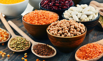 Composition with variety of vegetarian food ingredients