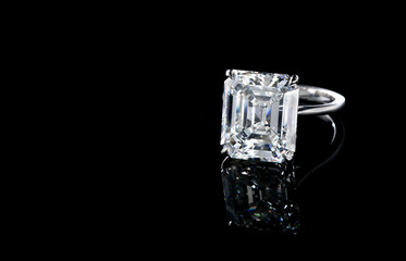 Large Emerald Diamond Ring