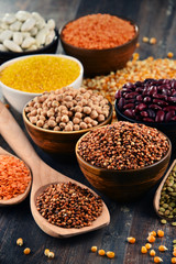 Composition with variety of vegetarian food ingredients