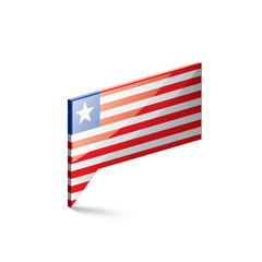Liberia flag, vector illustration on a white background.