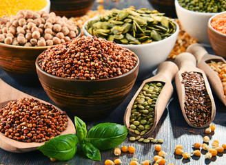 Composition with variety of vegetarian food ingredients