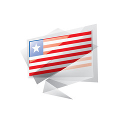 Liberia flag, vector illustration on a white background.