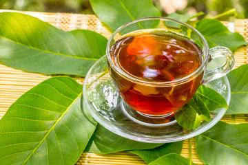 Tea time - Relax With Hot Tea In Zen Garden