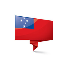 Samoa flag, vector illustration on a white background.