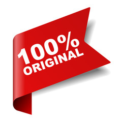 red vector banner 100% original