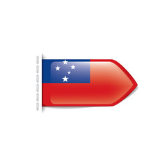Samoa flag, vector illustration on a white background.