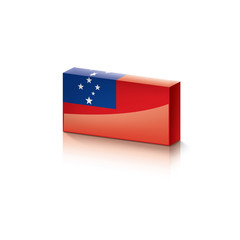 Samoa flag, vector illustration on a white background.