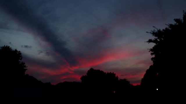 Pink sunset time-lapse.