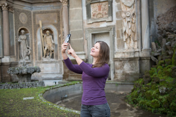 woman in Villa Aldobrandini