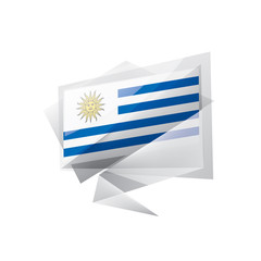 Uruguay flag, vector illustration on a white background.