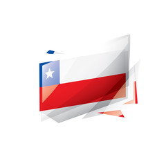 Chile flag, vector illustration on a white background.