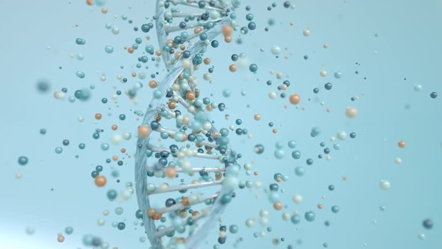 4K DNA Gene Editing Concept. 3D Animation.