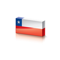 Chile flag, vector illustration on a white background.
