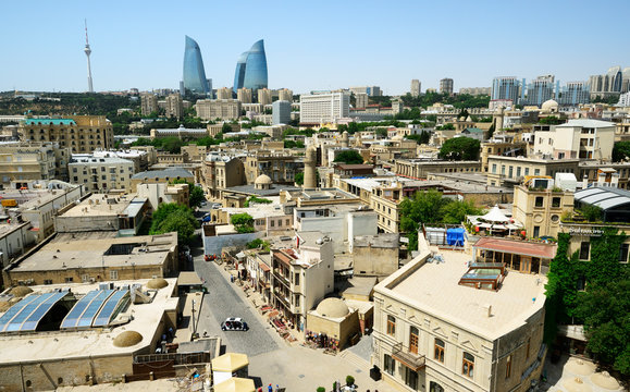 The Old City or Inner City (Icarisahar), the historical core, the most ancient part of Baku, a Unesco World Heritage Site. Azerbaijan