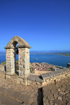 The Bell Tower at Palamidi Castle, Nafplio, Argolis, The Peloponnese, Greece, Southern Europe