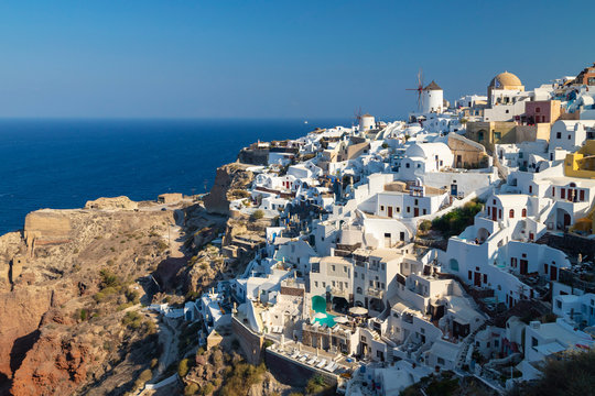 Greece, Cyclades islands, Santorini (Thira), Ia (Oia) and Santorini Caldera