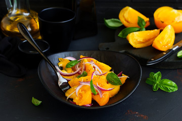 salad of yellow tomatoes.