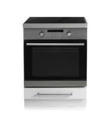 Obraz premium Modern oven isolated on white. Kitchen appliance