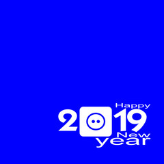 background blue for new year 2019