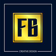 Initial Letter FB Logo Template Design Vector Illustration