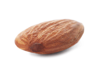 Organic almond nut on white background. Healthy snack