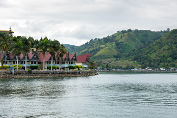 Obraz premium Lake Toba in the Indonesian island of Sumatra