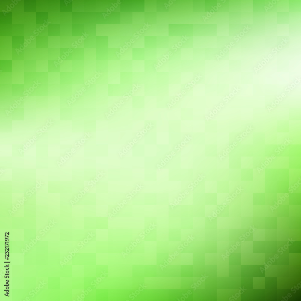 Poster Simple green gradient pattern textured by squares