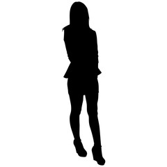 woman with long legs in a short skirt
