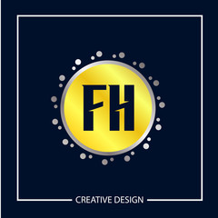 Initial Letter FH Logo Template Design Vector Illustration