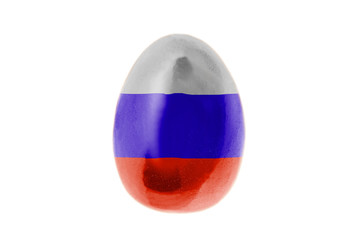 Easter egg with Russian flag