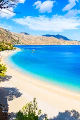 Foto op Canvas Azure sea at beautiful Apella beach on Karpathos island, Greece © pkazmierczak