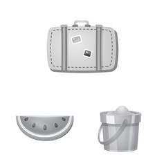 Vector design of equipment and swimming sign. Collection of equipment and activity vector icon for stock.