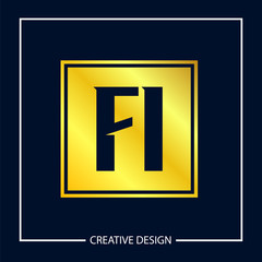 Initial Letter FI Logo Template Design Vector Illustration