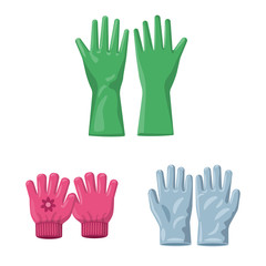 Isolated object of glove and winter symbol. Collection of glove and equipment vector icon for stock.