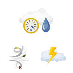 Fototapeta na wymiar Isolated object of weather and climate symbol. Set of weather and cloud stock vector illustration.