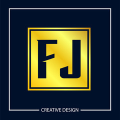 Initial Letter FJ Logo Template Design Vector Illustration