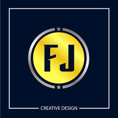 Obraz premium Initial Letter FJ Logo Template Design Vector Illustration
