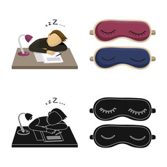 Vector illustration of dreams and night icon. Collection of dreams and bedroom stock vector illustration.