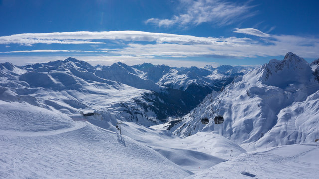 Im Skigebiet von Lech