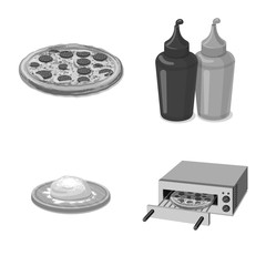 Isolated object of pizza and food icon. Collection of pizza and italy vector icon for stock.