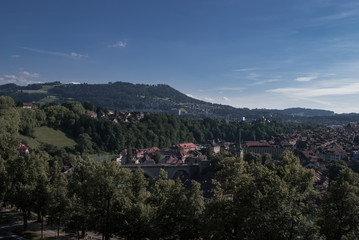 Fototapeta na wymiar Cityscape over the capital Bern
