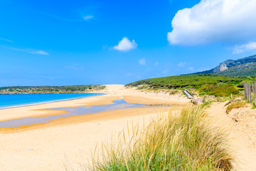 Sand dunes on Bolonia beach near Tarifa town, Spain