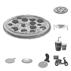 Isolated object of pizza and food icon. Set of pizza and italy vector icon for stock.
