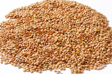 Dried brown lentils