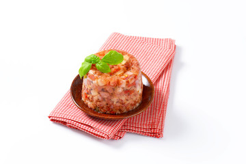 Pork meat in aspic