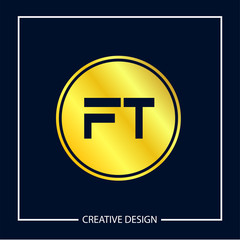 Obraz premium Initial Letter FT Logo Template Design Vector Illustration