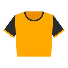 t-shirt  flat icon on isolated white transparent background.	
