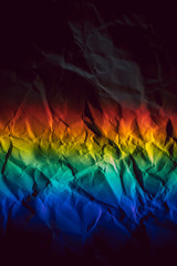 Obraz na płótnie Canvas Crumpled paper rainbow